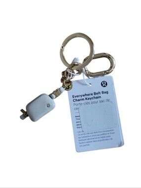 NEW Lululemon Everywhere Belt Bag Charm Keychain - Beech White/Gold